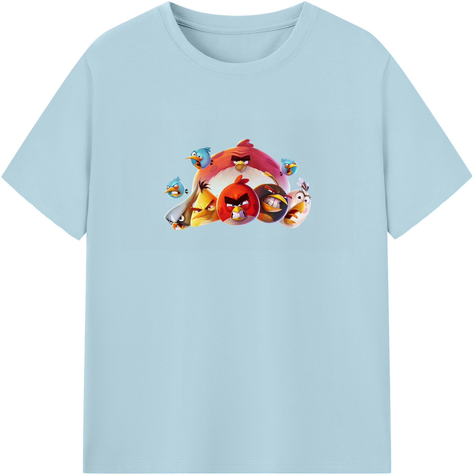 （画像用） Angry Birds アングリーバード 綿100％半袖Tシャツ（フロントプリント）